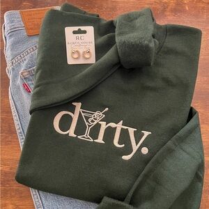 Dark Green Graphic Hoodie